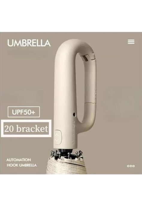 Paraguas automático antivendaval huesos colgable beige-2