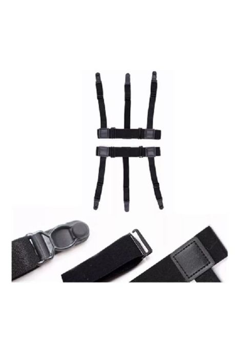 Suspensor, sujetador camisa hombre tirantes, negro-4
