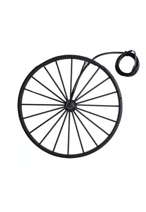 Lámpara rueda vintage colgante techo color negro-0