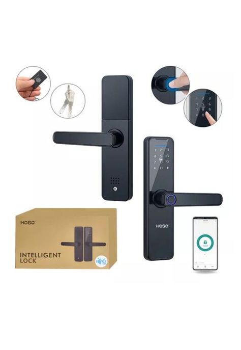 Cerradura Inteligente Digital Eléctrica Tuya App Con Wifi Negra-2