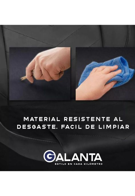 Funda cubre asiento Galanta luxury 4.8mm 18D foam, color negro-4