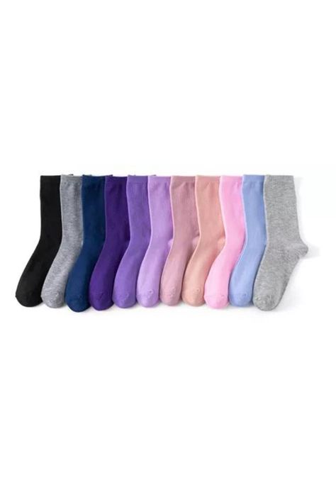 Pack de 12 pares de calcetines largos para mujer, lisos, suaves, 100% bambú, multicolor-1