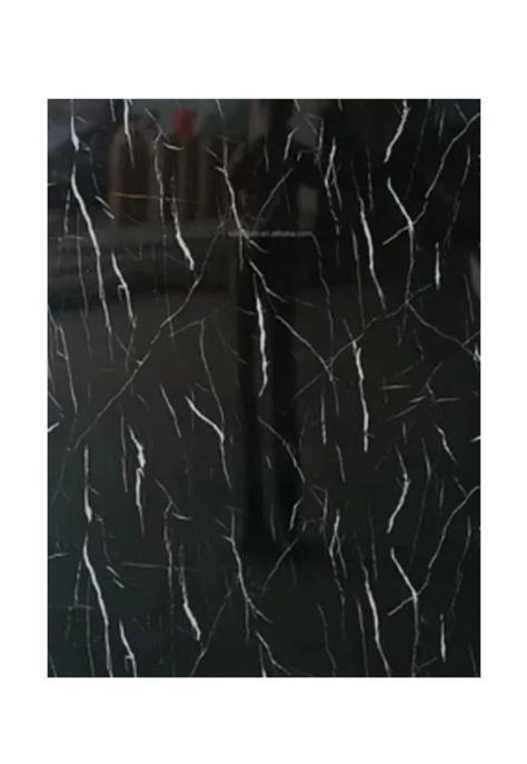 Lámina mural adhesiva efecto mármol negro, pack de 10-0
