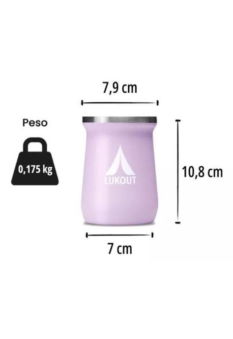 Mate Lukout 236 ml + Bombilla, Mate Color Verde Pastel-1