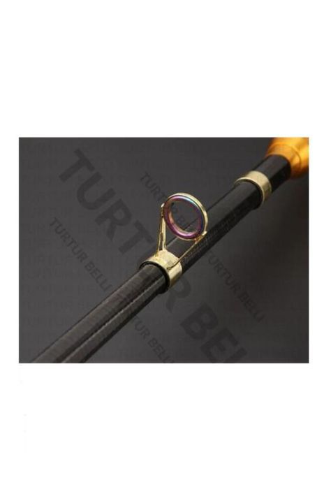 Caña de pescar profesional de 2,40m 2000gr para pesca pesada, negro-5