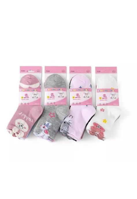 Pack de 12 pares de calcetines largos para niña, dibujos animados de bambú, tallas 2-10-2