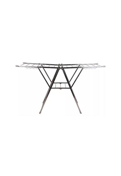 Tendedero plegable acero inoxidable, color gris-0