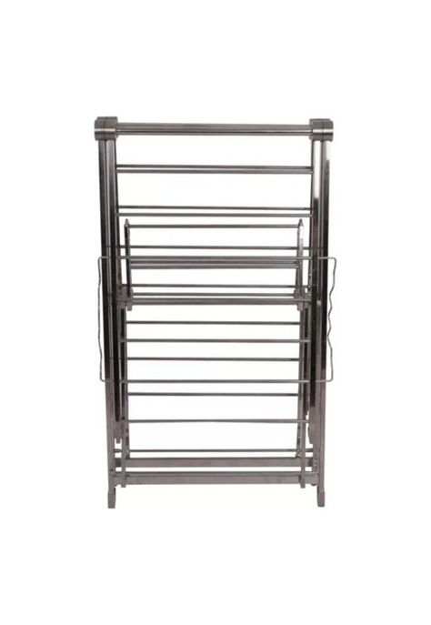 Tendedero plegable acero inoxidable, color gris-2