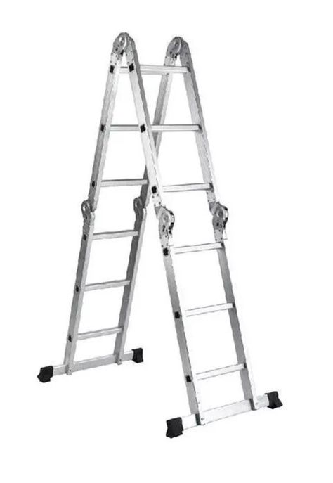 Escalera multifuncional 12 peldaños 4x3 color metal-0
