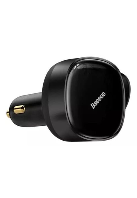 Cargador rápido auto Baseus 2 en 1 cable retráctil 30W negro-4