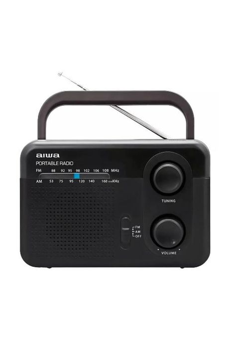 Radio FM Aiwa AWFML4, analógico 220V, portátil, color negro-0