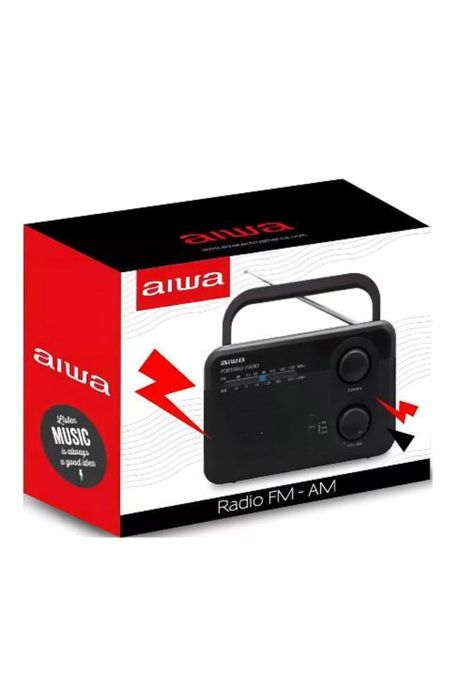 Radio FM Aiwa AWFML4, analógico 220V, portátil, color negro-4