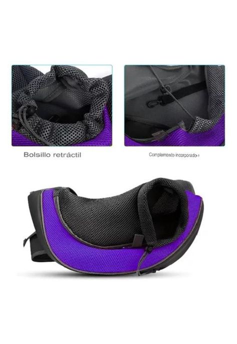 Bolso transportador de gatos mochila para perros pequeños morado-4