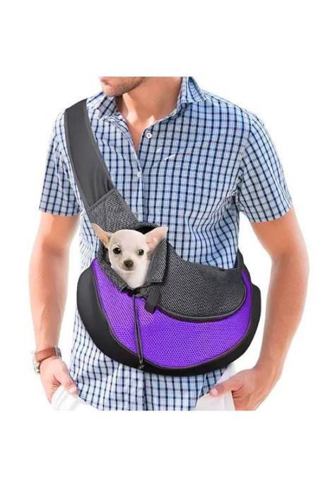 Bolso transportador de gatos mochila para perros pequeños morado-0