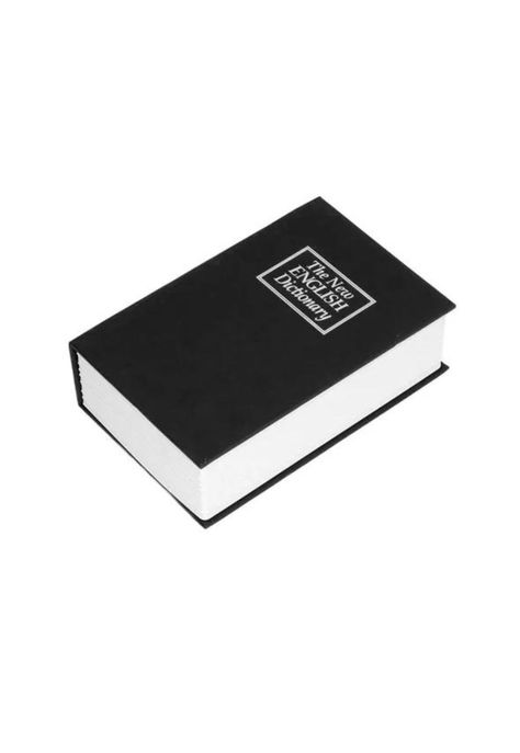 Caja fuerte simulada libro cofre seguridad color negro-0