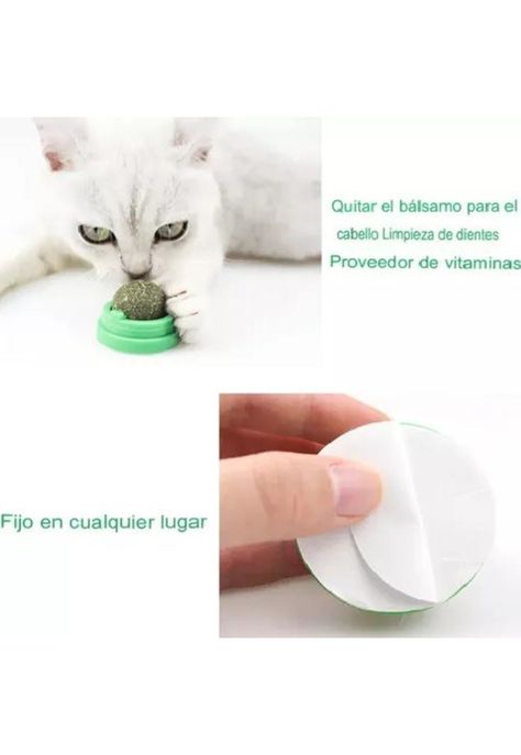 X3 bolas de catnip, juguete adhesivo, color azul-3