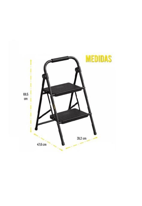 Escalera plegable ultra resistente color negro-5