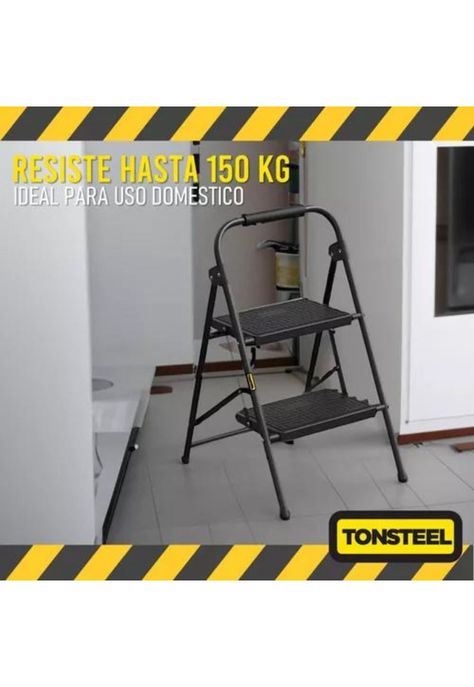 Escalera plegable ultra resistente color negro-7