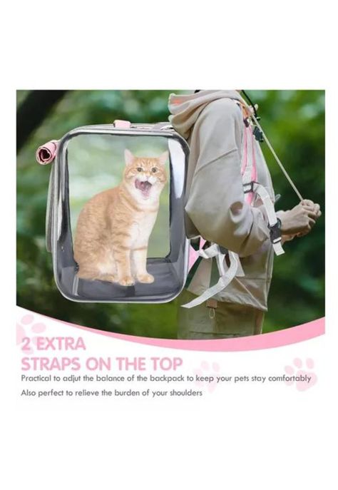 Bolso mochila porta perros jaula transporte perros y gatos rosado-4