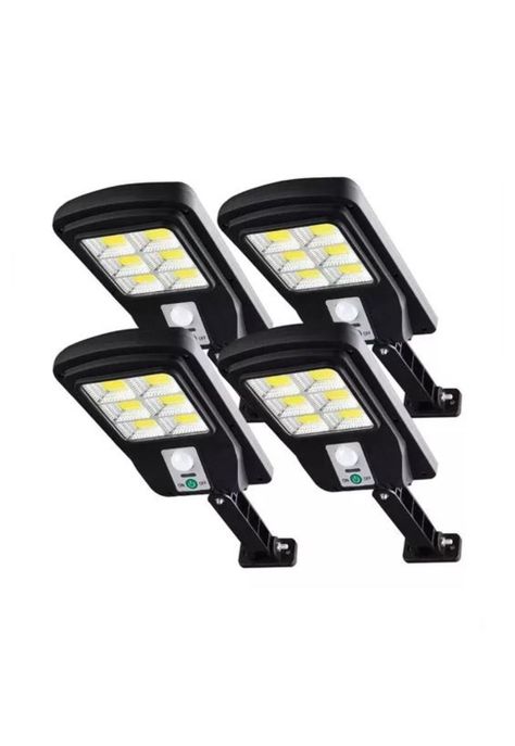 Pack 4 foco solar led exterior con sensor de movimiento negro-2