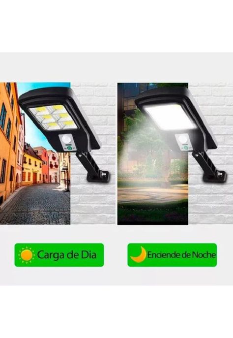 Pack 4 foco solar led exterior con sensor de movimiento negro-6