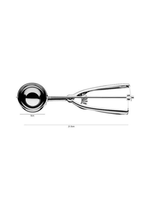 Cucharas helado bola color plata-1