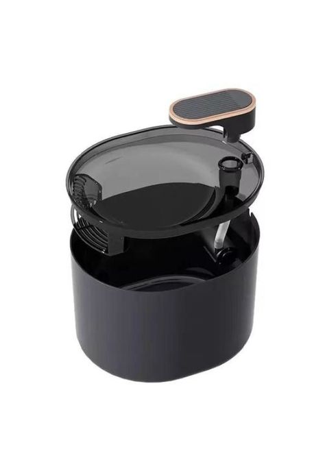 Fuente de agua Roro para perros, pileta de 3 litros, color negro-2