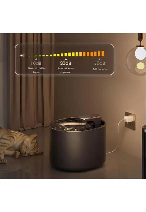 Fuente de agua Roro para perros, pileta de 3 litros, color negro-4