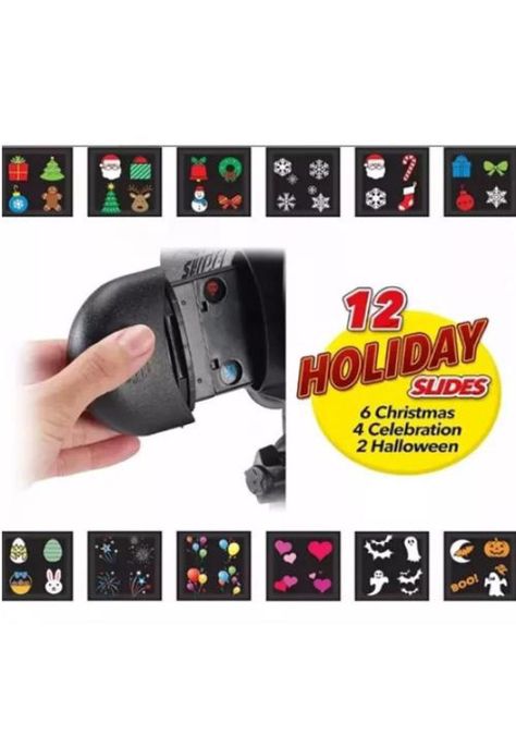 Luces LED proyector, 12 tarjetas para Navidad y Halloween-2