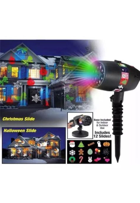 Luces LED proyector, 12 tarjetas para Navidad y Halloween-3