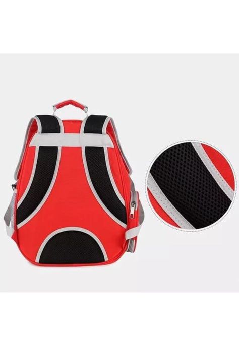 Bolso canil gato mochila transportadora para mascotas perros rojo-1