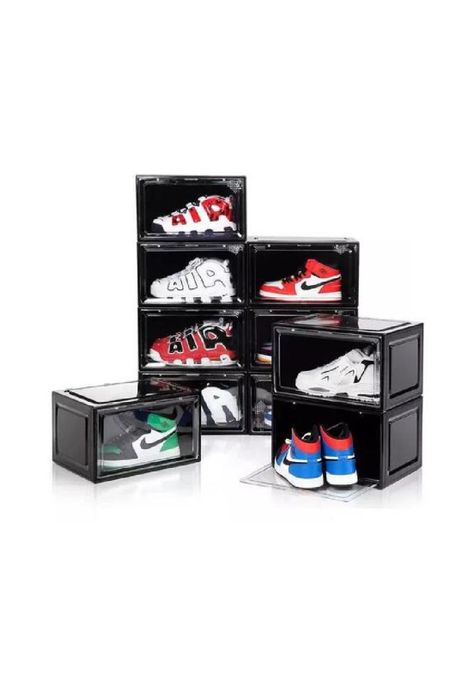 Caja organizadora de zapatos set x3 unidad negro-2