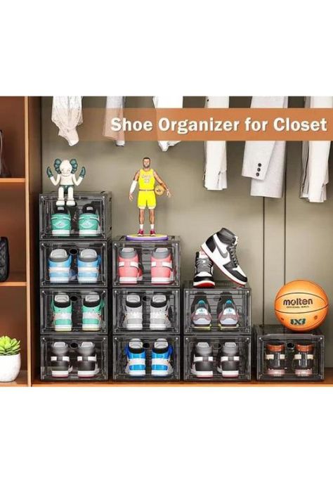 Caja organizadora de zapatos set x3 unidad negro-3