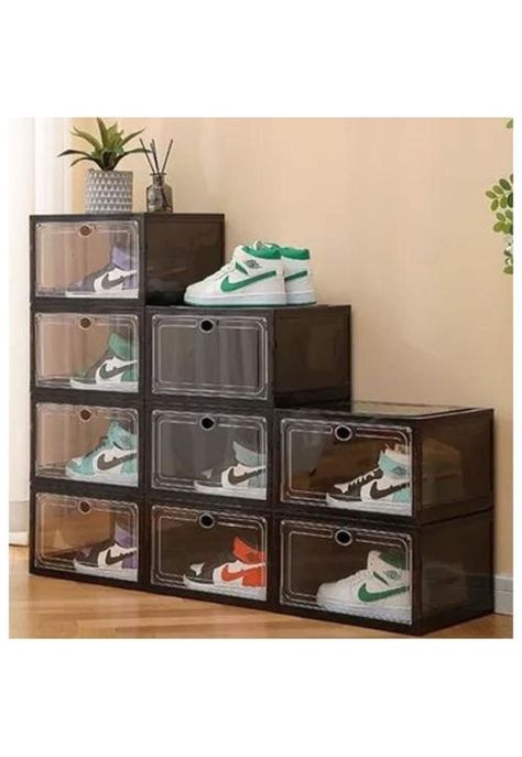 Caja organizadora de zapatos set x3 unidad negro-4