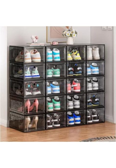 Caja organizadora de zapatos set x3 unidad negro-6