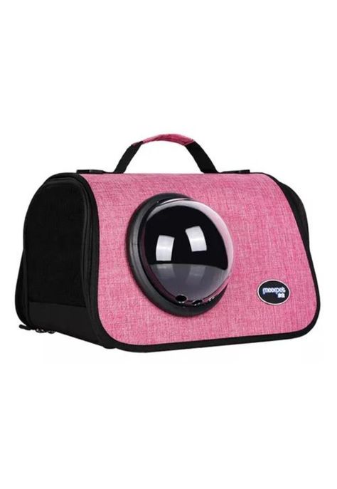Bolso de transporte cápsula para mascotas malla transpirable fucsia-0
