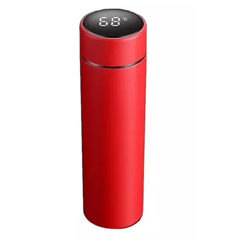 Termo Digital de Acero Inoxidable - Inteligente, 500 ml, Color Rojo-0