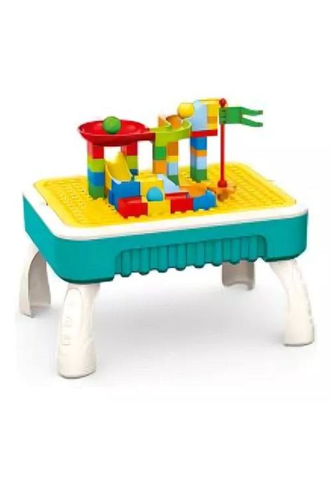 Mesa de Aprendizaje 2 en 1 - Bloques de Construcción y Pizarra 58 pcs-0