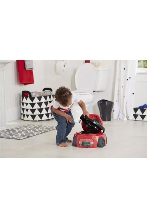 Bacinica Entrenador de Baño - Carro Coche Wheels para Niños, Color Rojo-1
