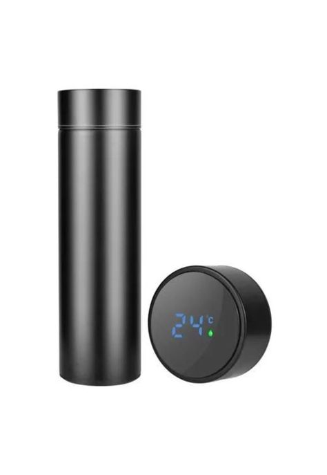 Taza Termo Inteligente - Digital, Táctil, LED de Temperatura, Color Negro-4