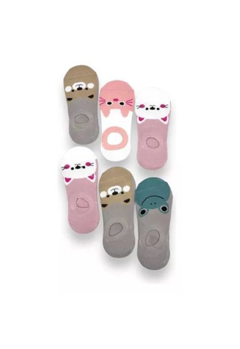 Pack de 12 pares de calcetines para mujer, tobilleras, diseños de animales-5