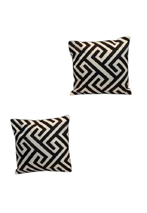 Pack de 4 Fundas para Cojín 45x45 cm Negro-2