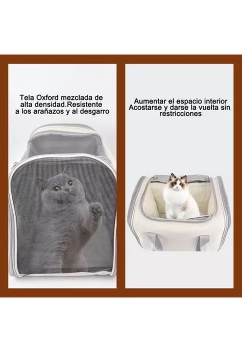 Bolsa mochila para transporte de mascotas perro y gato 20 L blanco-4