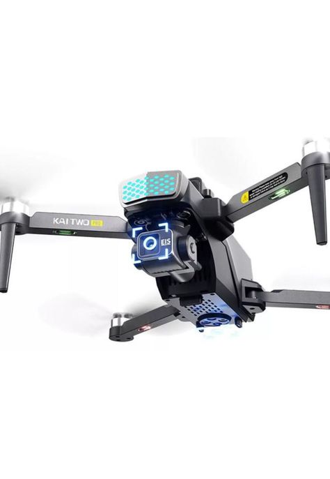 Drone 4k GPS wifi plegable con cámara doble, 3 baterías negro-1