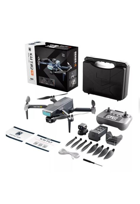 Drone 4k GPS wifi plegable con cámara doble, 3 baterías negro-4