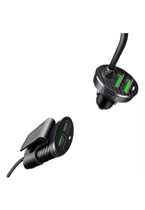 Cargador de auto Blackpcs 4 puertos USB con extensión 1 metro-5