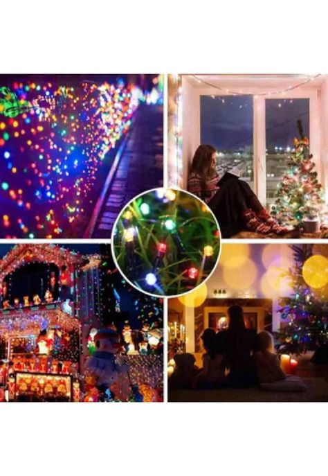 Pack 2 luces solares navidad guirnalda 10 metros 100 leds multicolor-3