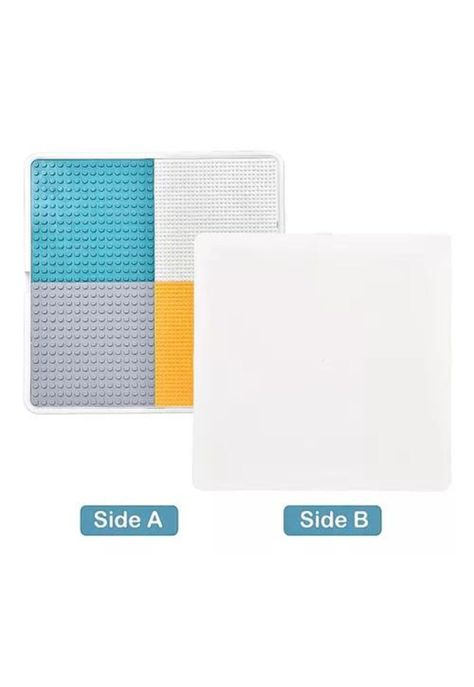 Mesa didáctica de bloques de construcción 200 piezas y 2 sillas blanca-1