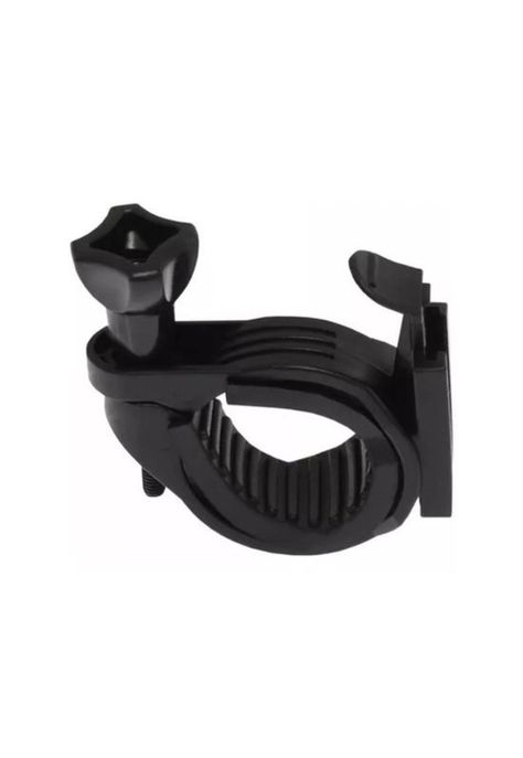 Soporte de teléfono con luz y bocina para bicicleta, color negro-1