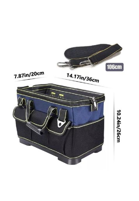 Bolsa de herramientas para electricista, mochila organizador, color negro-1